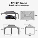 PURPLE LEAF Light Grey Metal Carport with Galvanized Steel Roof Heavy Duty Permanent Outdoor Car Shelter