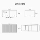 PURPLE LEAF Athena Louvered Pergola Modern White Pergola with Adjustable Roof for Deck Backyard Garden