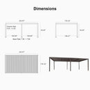 PURPLE LEAF Athena Louvered Pergola Bronze Outdoor Aluminum Pergola with Strip Lights Adjustable Gazebo for Patio Deck Garden
