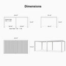 PURPLE LEAF Athena Louvered Pergola white Outdoor Aluminum Pergola with Shutter Wall Adjustable Gazebo Rainproof for Patio Deck Garden