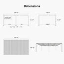 PURPLE LEAF Athena Louvered Pergola White Outdoor Aluminum Pergola with Strip Lights Adjustable Gazebo for Patio Deck Garden