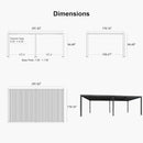 PURPLE LEAF Athena Louvered Pergola Grey Outdoor Aluminum Pergola with Strip Lights Adjustable Gazebo for Patio Deck Garden