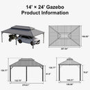 PURPLE LEAF Light Grey Metal Carport with Galvanized Steel Roof Heavy Duty Permanent Outdoor Car Shelter