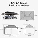 PURPLE LEAF White Metal Carport with Galvanized Steel Roof Aluminum Frame All-Weather Car Shelter
