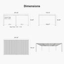 PURPLE LEAF Athena Louvered Pergola Modern White Pergola with Adjustable Roof for Deck Backyard Garden