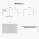 PURPLE LEAF Athena Louvered Pergola Modern White Pergola with Adjustable Roof for Deck Backyard Garden