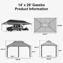 PURPLE LEAF White Metal Carport with Galvanized Steel Roof Aluminum Frame All-Weather Car Shelter