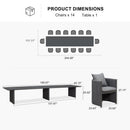 PURPLE LEAF Sanori Outdoor Dining Set Weather-Resistant Aluminum Table and Chairs Set with Backrest Pillow and Olefin Cushions for Deck