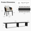 PURPLE LEAF Hailar Outdoor Dining Set for Family, Aluminum Outdoor Patio Table and Chairs Set with Olefin Cushions, Patio Furniture Set for Garden or Deck