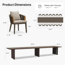 PURPLE LEAF Hailar Outdoor Dining Set for Family, Aluminum Outdoor Patio Table and Chairs Set with Olefin Cushions, Patio Furniture Set for Garden or Deck
