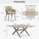 PURPLE LEAF Outdoor Dining Set All-Weather PE Rattan Outdoor Patio Furniture Set with Aluminum Frame