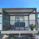 PURPLE LEAF Athena Louvered Pergola Modern Grey Pergola with White Roof for Deck Backyard Garden