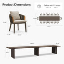 PURPLE LEAF Hailar Outdoor Dining Set for Family, Aluminum Outdoor Patio Table and Chairs Set with Olefin Cushions, Patio Furniture Set for Garden or Deck