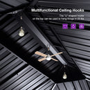 PURPLE LEAF Hardtop Gazebo for Patio Wood Grain Aluminum Frame Awning with Netting