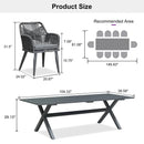 PURPLE LEAF Outdoor Dining Set All-Weather PE Rattan Outdoor Patio Furniture Set with Aluminum Frame