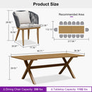 PURPLE LEAF Teak Patio Dining Set with Cushions and Pillow All-Weather Wicker Patio Table Set for Garden, Deck, and Yard