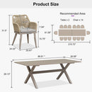 PURPLE LEAF Outdoor Dining Set All-Weather PE Rattan Outdoor Patio Furniture Set with Aluminum Frame