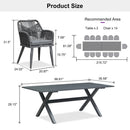 PURPLE LEAF Outdoor Dining Set All-Weather PE Rattan Outdoor Patio Furniture Set with Aluminum Frame