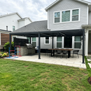 PURPLE LEAF Caesar Outdoor Louvered Pergola Patio Sun Shade Shelter with Adjustable Hardtop Patio Pergola Grey