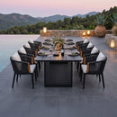 PURPLE LEAF Hailar Outdoor Dining Set for Family, Aluminum Outdoor Patio Table and Chairs Set with Olefin Cushions, Patio Furniture Set for Garden or Deck
