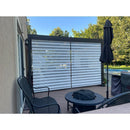 PURPLE LEAF Athena Louvered Pergola Grey Outdoor Aluminum Pergola with Roller Blind Adjustable Gazebo for Patio Deck Garden