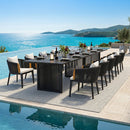 PURPLE LEAF Hailar Outdoor Dining Set for Family, Aluminum Outdoor Patio Table and Chairs Set with Olefin Cushions, Patio Furniture Set for Garden or Deck