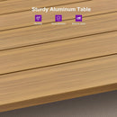 PURPLE LEAF Outdoor Dining Set All-Weather PE Rattan Outdoor Patio Furniture Set with Aluminum Frame