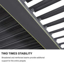 PURPLE LEAF Caesar Solar Louvered Pergola with LED Strip Lights and Control Panel Aluminum Outdoor Pergola with Adjustable Roof for Patio Deck Garden Yard Gray