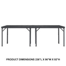 PURPLE LEAF Lean to Gazebo Metal Roof Patio Cover Built-in Drain Slots Wall Mounted Gazebo for Outdoor Extension