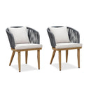 PURPLE LEAF Teak Patio Dining Set with Cushions and Pillow All-Weather Wicker Patio Table Set for Garden, Deck, and Yard