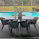 PURPLE LEAF 7/9/11 Pieces Patio Dining Set with Weather-Resistant Dining Table and Chairs Wicker Patio Table Set with Comfortable Cushion for Deck, Garden, Kitchen, Grey