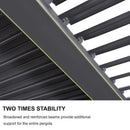 PURPLE LEAF Caesar Louvered Pergola with Yellow String Lights Patio Aluminum Pergola with Independent Adjustable Rainproof Roof Hardtop Pergola for Outdoor Deck Garden Yard