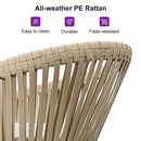 PURPLE LEAF 7/9/11 Pieces Outdoor Dining Set Aluminum Table & Wicker Rattan Chairs Modern Patio Furniture Set for Deck