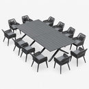 PURPLE LEAF Outdoor Dining Set All-Weather PE Rattan Outdoor Patio Furniture Set with Aluminum Frame