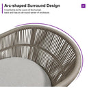 PURPLE LEAF Buler 4/8 Pieces Modern Patio Conversation Set with Rattan Chairs and Coffee Table Sofa for Poolside
