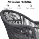 PURPLE LEAF 7/9/11 Pieces Patio Dining Set with Weather-Resistant Dining Table and Chairs Wicker Patio Table Set with Comfortable Cushion for Deck, Garden, Kitchen, Grey