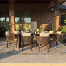 PURPLE LEAF Hailar Outdoor Dining Set for Family, Aluminum Outdoor Patio Table and Chairs Set with Olefin Cushions, Patio Furniture Set for Garden or Deck
