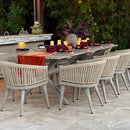 PURPLE LEAF 7/9/11 Pieces Outdoor Dining Set Aluminum Table & Wicker Rattan Chairs Modern Patio Furniture Set for Deck