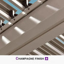 PURPLE LEAF Athena Louvered Pergola Modern Champagne Pergola with Adjustable Roof for Deck Backyard Garden
