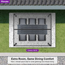 PURPLE LEAF Caesar Louvered Pergola with Yellow String Lights Patio Aluminum Pergola with Independent Adjustable Rainproof Roof Hardtop Pergola for Outdoor Deck Garden Yard