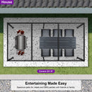 PURPLE LEAF Caesar Solar Louvered Pergola with LED Strip Lights and Control Panel Aluminum Outdoor Pergola with Adjustable Roof for Patio Deck Garden Yard Gray