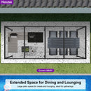 PURPLE LEAF Caesar Louvered Pergola with Yellow String Lights Patio Aluminum Pergola with Independent Adjustable Rainproof Roof Hardtop Pergola for Outdoor Deck Garden Yard