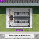 PURPLE LEAF Caesar Solar Louvered Pergola with LED Strip Lights and Control Panel Aluminum Outdoor Pergola with Adjustable Roof for Patio Deck Garden Yard Gray