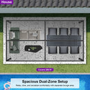 PURPLE LEAF Caesar Solar Louvered Pergola with LED Strip Lights and Control Panel Aluminum Outdoor Pergola with Adjustable Roof for Patio Deck Garden Yard Gray