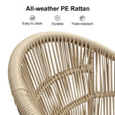 PURPLE LEAF 7/9/11 Pieces Outdoor Dining Set Aluminium Dining Table and Woven Rattan Chairs Dining Furniture Set with Cushions for Deck Patio Champagne