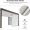 PURPLE LEAF Athena Louvered Pergola Bronze Outdoor Aluminum Pergola with Roller Blind Adjustable Gazebo for Patio Deck Garden