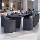 PURPLE LEAF Sanori Outdoor Dining Set Weather-Resistant Aluminum Table and Chairs Set with Backrest Pillow and Olefin Cushions for Deck