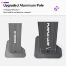 PURPLE LEAF Patio Gazebo for Pool Light Grey Hardtop Galvanized Steel Roof with String Lights-milky