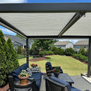 PURPLE LEAF Athena Louvered Pergola Modern Grey Pergola with White Roof for Deck Backyard Garden