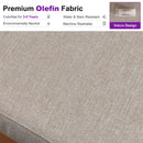 PURPLE LEAF Sicilia U-Shaped Modular Outdoor Sectional with Oatmeal Greige Cushions Flexible Layout for Porch Backyard